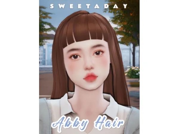 Maxis Match Abby Hair by sweetaday - The Sims 4 Custom Content