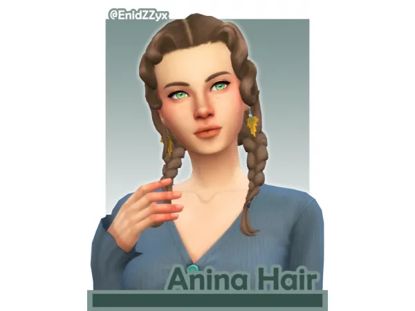 Maxis Match ANINA HAIR - The Sims 4 Custom Content