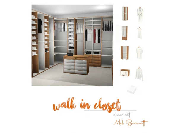 Mix Walk In Closet Collection - The Sims 4 Custom Content