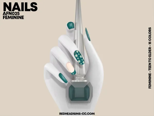 Alpha AF NAILS N025 - The Sims 4 Custom Content