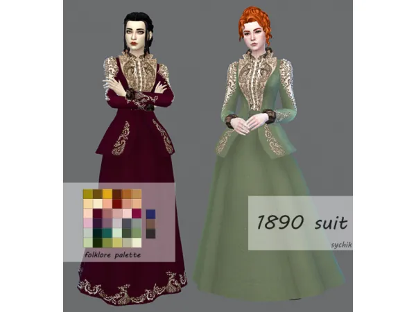 Maxis Match 1890 jacket suit - The Sims 4 Custom Content
