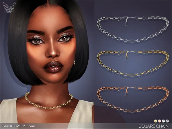 Alpha SQUARE CHAIN by simsfinds - The Sims 4 Custom Content
