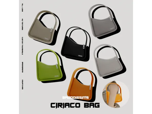 Alpha CIRIACO BAG SHOULDER VERSION by BADDDIESIMS - The Sims 4 Custom Content