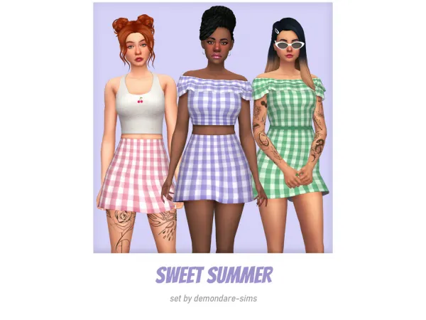 Maxis Match Sweet Summer set by demondare - The Sims 4 Custom Content