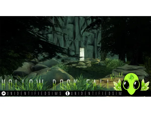 Alpha Hollow Rock Fall FREE BUILD by unidentifiedsims - The Sims 4 Custom Content