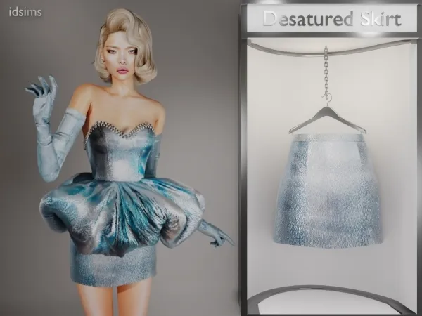 Alpha Desatured skirt - The Sims 4 Custom Content