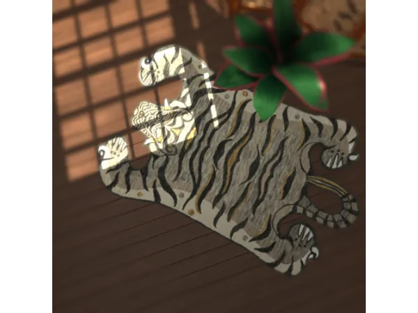 Mix TIGER RUGS GRRR BABY - The Sims 4 Custom Content
