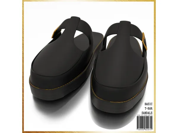 Alpha Basic T Bar Sandals by mirosims2020 - The Sims 4 Custom Content