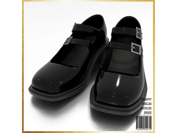 Alpha Strappy Heeled Buckled Shoes by mirosims2020 - The Sims 4 Custom Content