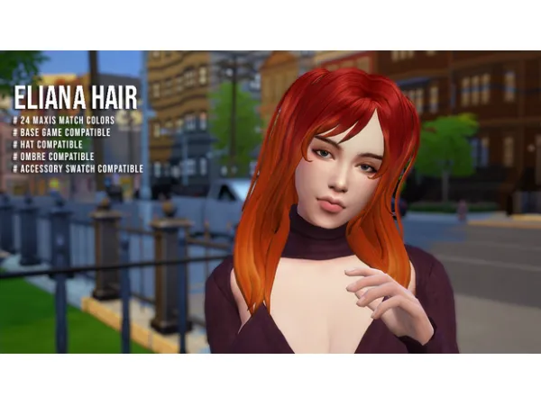 Maxis Match Eliana hair by simsfinds - The Sims 4 Custom Content