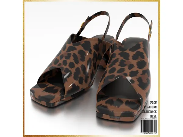 Alpha FLOW Platform Slingback Heel by mirosims2020 - The Sims 4 Custom Content