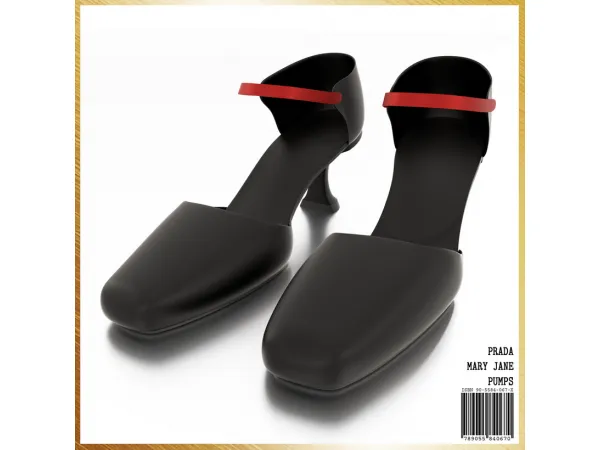Alpha Mary Jane Pumps by mirosims2020 - The Sims 4 Custom Content