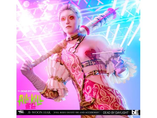 Alpha Dead Woon Hak Outfit and Accessories 010 sims by Daylight Ji - The Sims 4 Custom Content