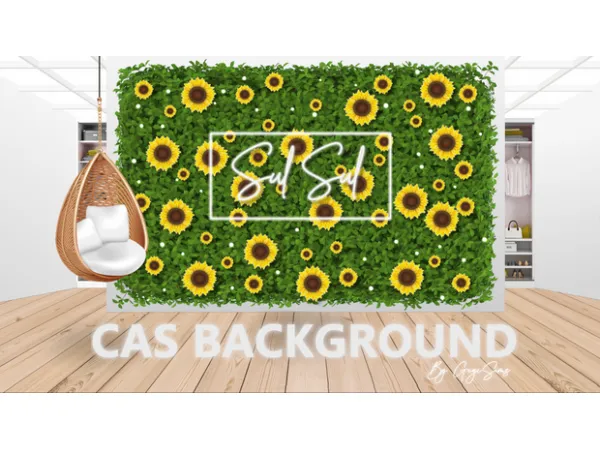 Mix Sunflower Series Final Part CAS Background by - The Sims 4 Custom Content