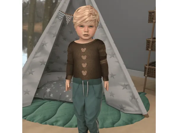 Alpha [Scarlett Bulckowisk] Bear Shirt - The Sims 4 Custom Content