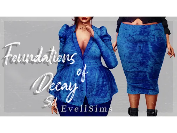 Alpha Foundations of Decay Set by EvellSims - The Sims 4 Custom Content