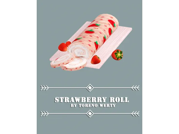 Strawberry roll by Toreno Werty - The Sims 3 Custom Content