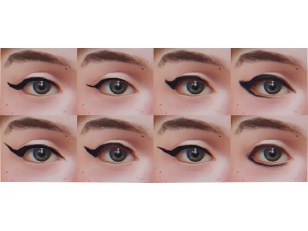 Default Replacement makeup Eyeliners Base game - The Sims 3 Custom Content