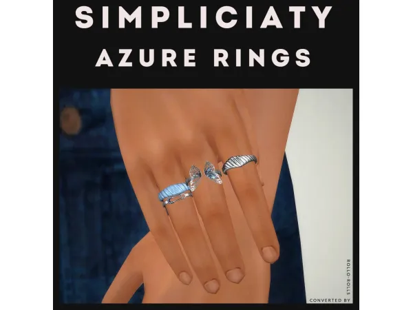 Simpliciaty Azure Rings - The Sims 3 Custom Content