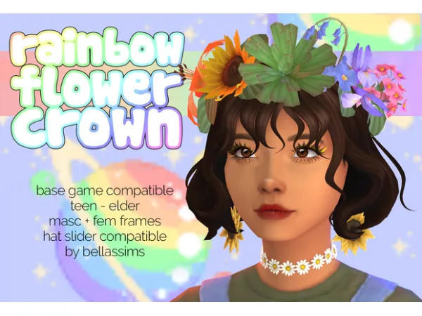 Rainbow Flower Crown by Bellassims