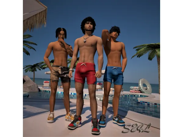 Alpha Packing Swimming Trunks by Sailor24Love Sims - The Sims 4 Custom Content