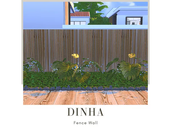 Mix Fence Wall - The Sims 4 Custom Content