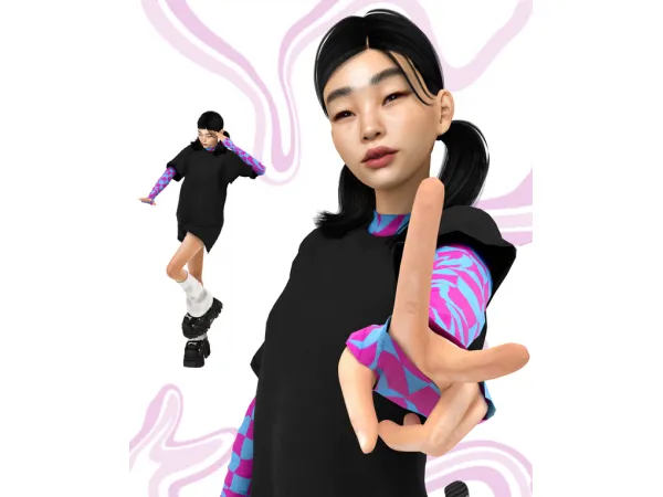 Alpha LONG T SHIRT NEWROCK SOCKS by Scaroh - The Sims 4 Custom Content