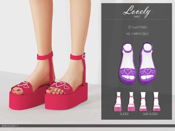 Alpha Lovely Shoes Slider and non slider by luminescent - The Sims 4 Custom Content