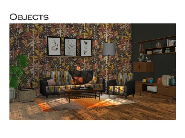 Maxis Match Sofa Armchair RECOL by ShojoAngel - The Sims 4 Custom Content