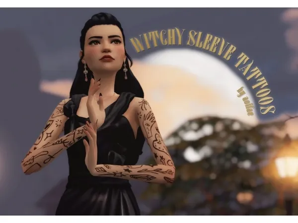 Mix witchy sleeve tattoos by aoifae - The Sims 4 Custom Content