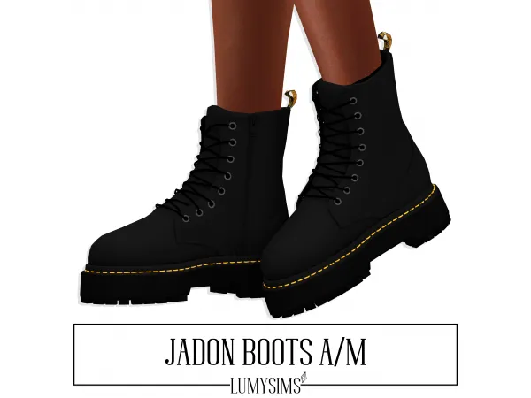 Alpha Jadon Boots AM - The Sims 4 Custom Content