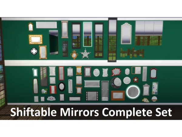 Maxis Match Shiftable Mirrors Complete Set by bessy - The Sims 4 Custom Content