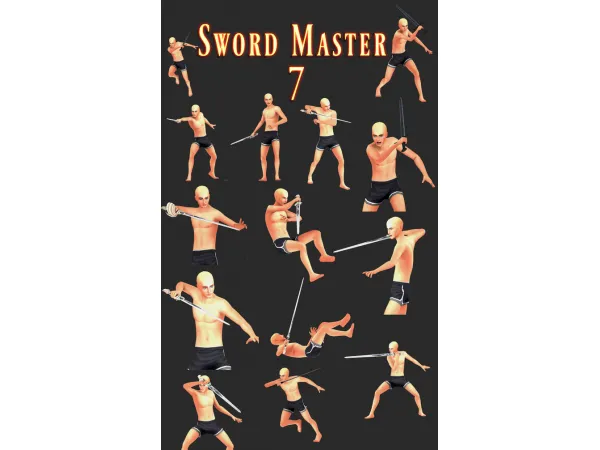 Mix Sword Master 7 posepack Auditore by Natalia - The Sims 4 Custom Content