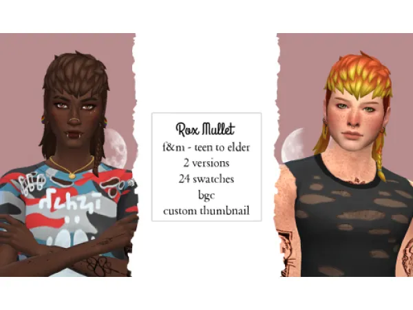 Maxis Match Rox Mullet Simmer by NekoChan - The Sims 4 Custom Content