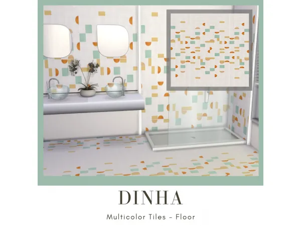 Maxis Match Multicolor Tiles Floor - The Sims 4 Custom Content