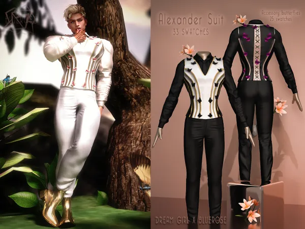 Alpha Alexander Suit BRsims x Dream Girl - The Sims 4 Custom Content