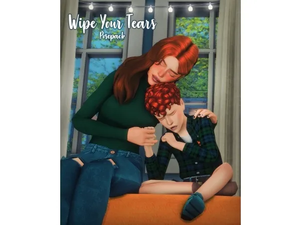 Mix Wipe Your Tears Posepack - The Sims 4 Custom Content