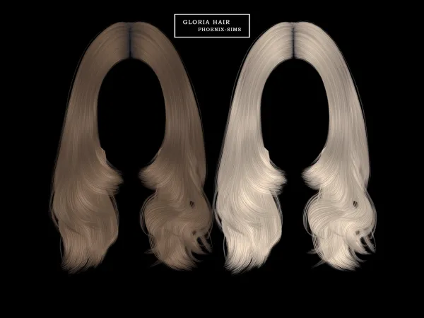 Alpha Gloria Hair by phoenixsims4 - The Sims 4 Custom Content