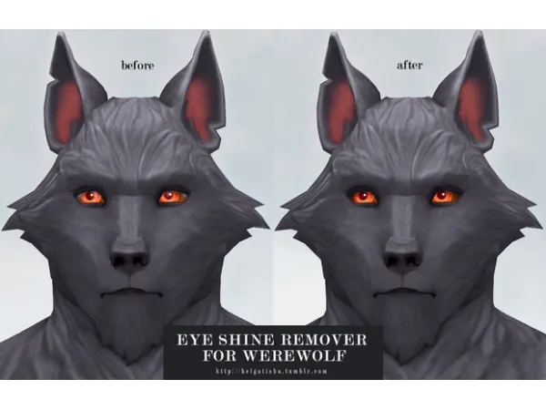 Mix Eye shine remover for werewolf by helgatisha - The Sims 4 Custom Content