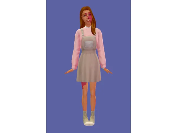 Lucilla Sims GP12OverallDressSweater - The Sims 2 Custom Content