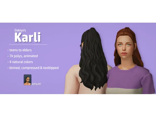 Oakiyos Karli 4t2 conversion - The Sims 2 Custom Content