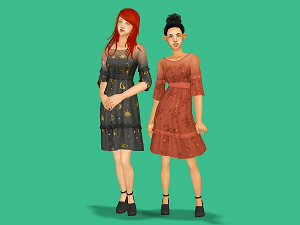 Skittlessims 4t2 EP11 Dress Glitter - The Sims 2 Custom Content