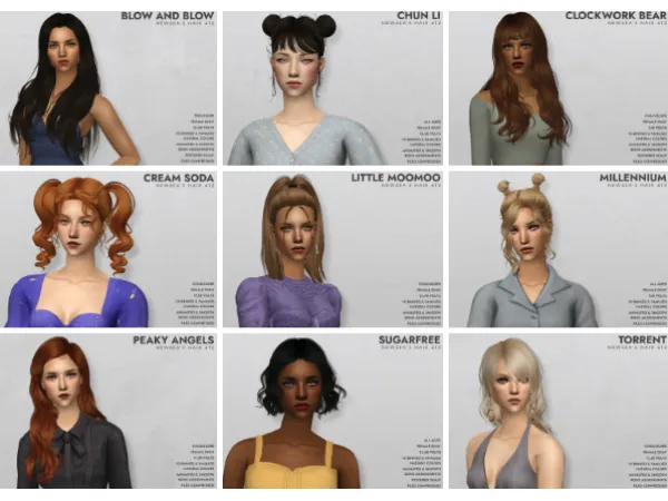 9 NewSeas hairs 4t2 - The Sims 2 Custom Content