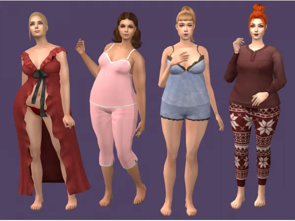 Momma Lisa Conversion PJs Set - The Sims 2 Custom Content