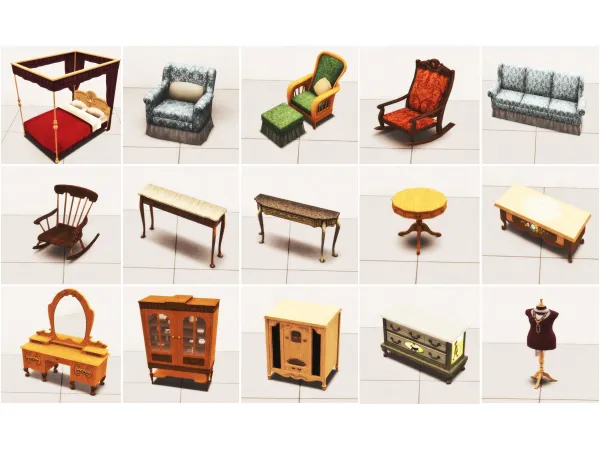 Maxis Match Antique Pack conversion by xSavannahx987 - The Sims 4 Custom Content