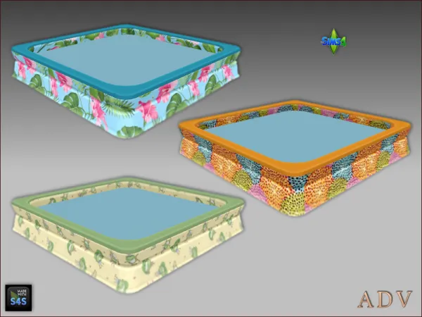 Mix KIDDIE POOLS by mabrasartedella - The Sims 4 Custom Content