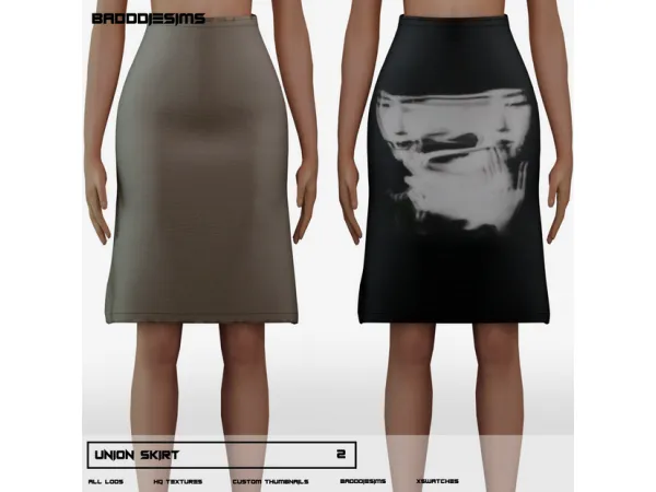 Alpha UNION SKIRT by simsfinds - The Sims 4 Custom Content
