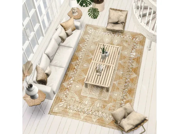 Alpha Kreta rug by simsfinds - The Sims 4 Custom Content