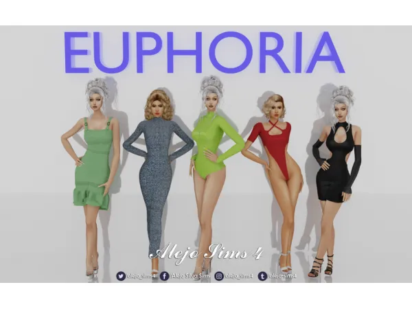 Alpha EUPHORIA COLLECTION JUNE 2022 by alejosims4 - The Sims 4 Custom Content