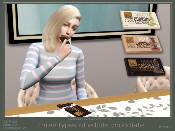 Three types of edible chocolate by Somiktata